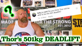 THORS 501kg DEADLIFT WORLD RECORD QampA W NICK BEST [upl. by Sheply]