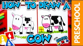 How To Draw A Cow  Preschool [upl. by Alon]