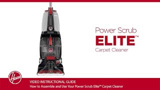 Hoover® Power Scrub Elite Carpet Cleaner  Assembly and Use [upl. by Frodina]