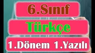 6Sınıf TÜRKÇE 1 Dönem 1 Yazılı Soruları ve Çözümü [upl. by Adiam]