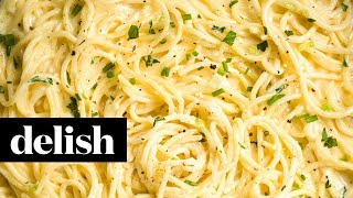 Creamy ThreeCheese Spaghetti  Delish [upl. by Stouffer]