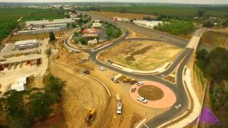 City of Farmersville CA Double Roundabout Construction [upl. by Delanie149]