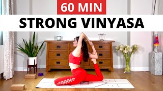 60min Strong Vinyasa Flow  HipOpeners amp Backbends [upl. by Filia]