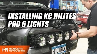 KC HiLites Pro6 Lightbar Grille Install Toyota 4Runner with Rago Fabrication Mounts [upl. by Naomi]