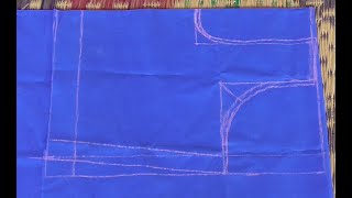 Lining blouse cutting and stitching method for beginners [upl. by Grounds226]