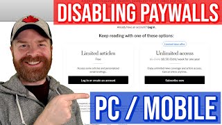 How to disable  get around Paywalls on Websites [upl. by Maxma]