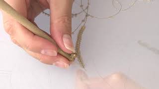 Luneville Embroidery Tutorial Beginner Module 3 Lesson 2 [upl. by Hallvard]