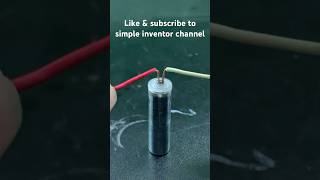 Mini welding machine 5000 degrees Celsius from regular batteries diy simple lithiumbatterywelding [upl. by Nimad852]