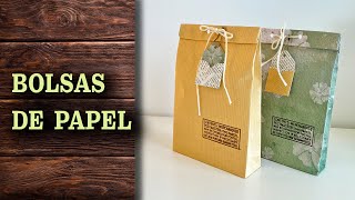 🛍 Cómo hacer BOLSAS de papel [upl. by Acirtap]