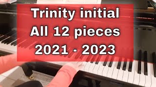 Trinity piano initial grade 20212023  complete book in one video [upl. by Eissalc]