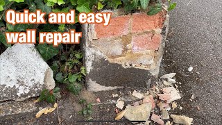 How to repair a brick wall  sand and cement render [upl. by Olette]