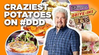 Top 10 Craziest DDD Potato Videos with Guy Fieri  Diners DriveIns and Dives  Food Network [upl. by Jardena750]