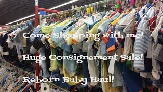 Huge Baby Consignment Sale Reborn Baby Doll Asriel Plus Haul [upl. by Ihsir]