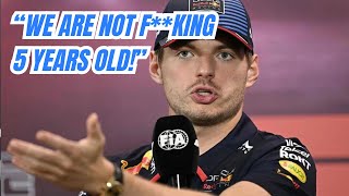 Max Verstappen ANGRY RESPONSE to the FIA after got told to not swear [upl. by Nodnil]