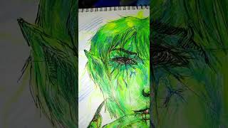 Highlighters are awesome art highlighters artmaterials goblin drawing fypシ゚viral shorts [upl. by Alick]