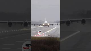 A380 Crosswind Takeoff [upl. by Llehsar]