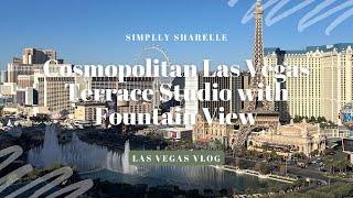 Cosmopolitan Las Vegas  Terrace Studio with Fountain View Strip View [upl. by Navap]