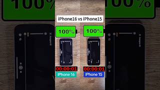 iPhone 16 vs iPhone 15 Battery Comparison Test 😱 apple iphone iphone16 [upl. by Guyer]