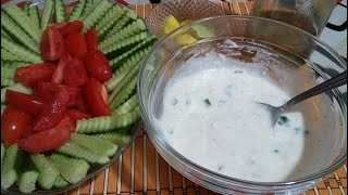 Assaisonnement pour salade à base de yaourt recette simplette et particulièrement riche [upl. by Perle]