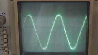 Three Phase sine wave with 1050 Hz ripple [upl. by Thurston]