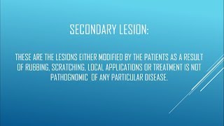 Understanding skin lesions part 2  secondary lesions [upl. by Latvina]