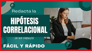 Cómo Redactar una HIPÓTESIS CORRELACIONAL  Muestro EJEMPLO  NORMAS APA 7ma SÉPTIMA EDICIÓN [upl. by Debra]