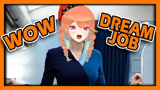 Kiara talks about how she became a flight attendant Hololive EN [upl. by Arised]