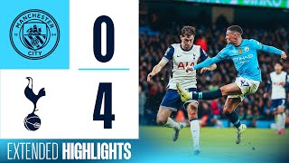 EXTENDED HIGHLIGHTS  MAN CITY 0  4 TOTTENHAM  Defeat at the Etihad [upl. by Airetahs]