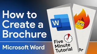 How to make a brochure in Word Quick Tutorial [upl. by Brockie]