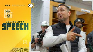 LaFleur’s locker room speech after Packers’ walkoff win in Chicago [upl. by Fayth829]