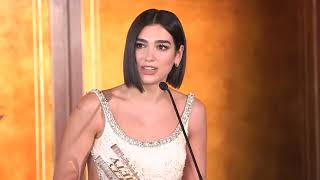 Dua Lipas speech quotBreakthrough Artist of the Yearquot award at Variety Hitmakers Brunch [upl. by Thar953]