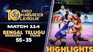 Nitin Kumar Powers Bengal Warriors to a Big Win  PKL 10 Highlights Match 114 [upl. by Lednik]