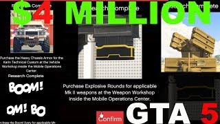 GTA 5 EXPLOSIVE BULLETS GUNRUNNING DLC FAST TRACK RESEARCH 4 MILLIONS [upl. by Kremer]