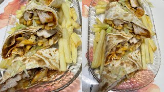 How to make chicken wrapchicken tortilla wrap recipesimple n tasty recipewrap sauce recipe [upl. by Yenohtna]