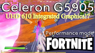 Celeron G5905 Fortnite Performance Mode 66 Rescale [upl. by Laurella428]