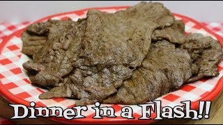 Iron Skillet Minute Steaks  Quick Sandwich Steaks  How to Cook Thin Beef Steaks  Noreens Kitchen [upl. by Katherin]