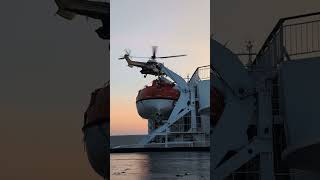 Footage of SAR helicopter on mission to passenger ship in the baltic sea [upl. by Nicolina230]