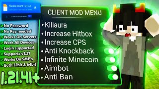 The New Most OP Hacked Mod Menu Client for MCPE 12141 [upl. by Nilreb]