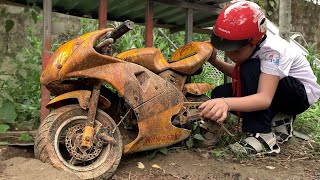 KAWASAKI NSR 50 Abandoned Full Restoration  Restored KAWASAKI Sport Motocycle [upl. by Nam468]