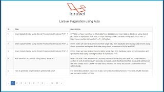 Pagination in Laravel using Ajax [upl. by Lyontine703]