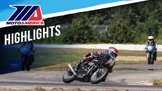 MotoAmerica Royal Enfield Build Train Race Race Highlights at Brainerd 2023 [upl. by Nilya748]