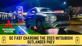 Real World DC Fast Charging the 2023 Mitsubishi Outlander PHEV [upl. by Norted]