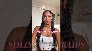 ✨ Let’s dive into styling box braids with a fresh twist hairstyles boxbraidstyles braids [upl. by Naid]