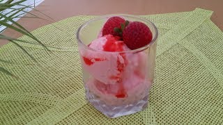 مثلجات منعشة بجبنة المسكربون و الفراولة Glace au mascarpone et fraises [upl. by Jackqueline]