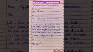 Application for late fee submission l application for late fee submission in school [upl. by Allimrac69]