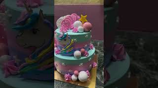 Double floor unicorn cake design 🎂🥰 cake shriradhebakery cakedesign mahipalvloger shorts ￼ [upl. by Hareehat]