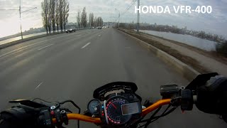 Honda VFR 400  Первый раз на спорте [upl. by Attelahs]