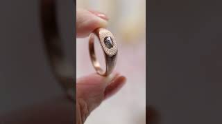 ORB  saltandpepper diamond signet rosegold ring by Fluid Jewelry [upl. by Harriman566]