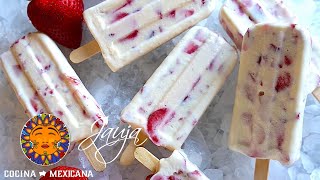 Paletas de Fresas con Crema [upl. by Burck768]