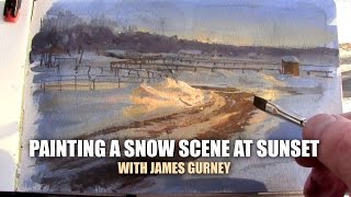 Painting a Snow Scene at Sunset with James Gurney [upl. by Bree3]